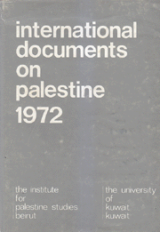 International Documents on Palestine 1972