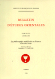 Bulletin d'etudes Orientales Tome 46 XLVIII Annee 1996
