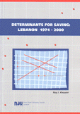 Determinants for saving Lebanon 1974 - 2000