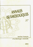 Annales Islamologiques 37