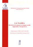 la Nahda Réveils de la pensée en lange arabe Approches Prespectives