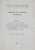 Inventaire des inscriptions de palme