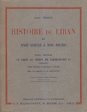 Histoire Du Liban du XVII siècle a nos jours