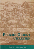 Proche Orient Chretien Tome 53 Fasc. 3-4