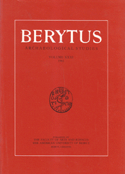 Berytus v - XXXI 1983