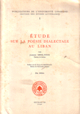 étude sur la poésie dialectale au Liban