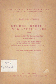 Etudes Ibadites Nord-Africaines Partie 1