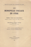 Les Monopoles Fiscaux en syrie Thése pour le Doctorat