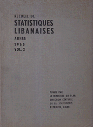 Recueil De Statistiques Libanaises 1965 Vol.2