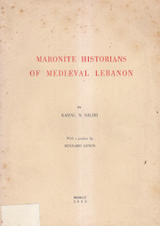 Maronite Historians of Medieval Lebanon