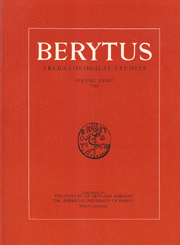 Berytus v - XXXIV 1986