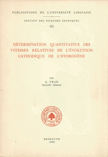 determination quantitative des vitesses relatives de l'evolution cathodique de l'hydrogene