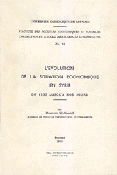 L'Evolution De La Situation Economique en Syrie