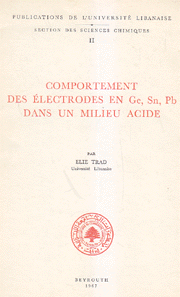 Comportement des electrodes en Ge, Sn, Pb dans un milieu acide