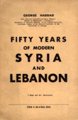 Fifty year of modern syria and lebanon