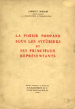 La poesie profane sous les ayyubides et ses principaux representants