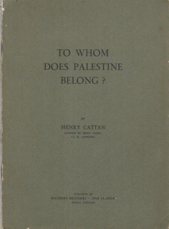 To whom does Palestine belong