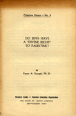 Do jews have a divine right to palestine