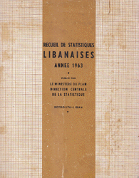 Recueil De Statistiques Libanaises 1963