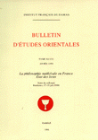 Bulletin d'etudes Orientales Tome 46 XLVIII Annee 1996