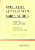 Open Letter Lettre Ouverte Carta Abierta