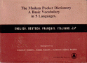 The Modern Pocket Dictionary A Basic Vocabulary in 5 Languages
