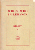 Who's Who in Lebanon 1970 - 1971