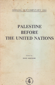 Palestine Before The United Nations