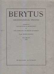Berytus v - XVI 1966