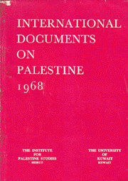 International Documents on Palestine 1968