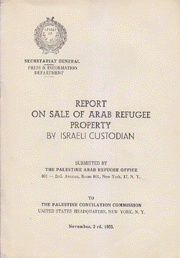 report on sale of arab refugee property by israeli custodian