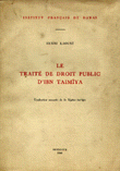 Le Traite de droit public d'ibn taimiya