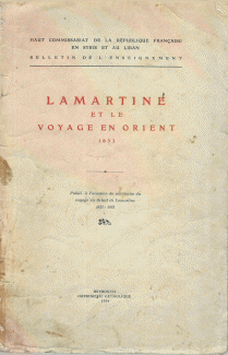 Lamartine et le voyage en Orient 1833