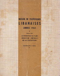 Recueil De Statistiques Libanaises 1963