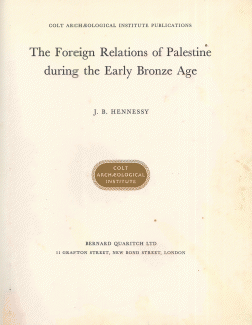 The Foreign Relations of Palestine during the Early Bronze Age