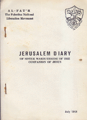 Jerusalem Diary of sister Marie Terese of the companion of jesus